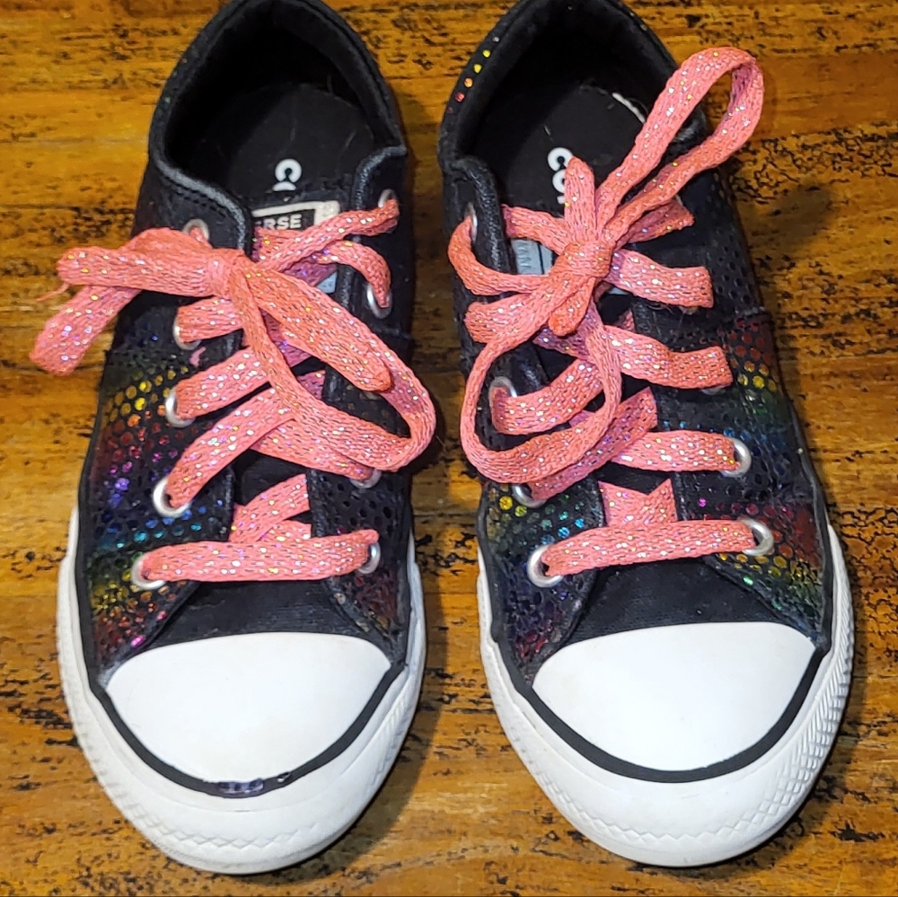 Converse Chuck Taylor Low AS Madison Black Metallic Multicolor (666310F) Girl 13